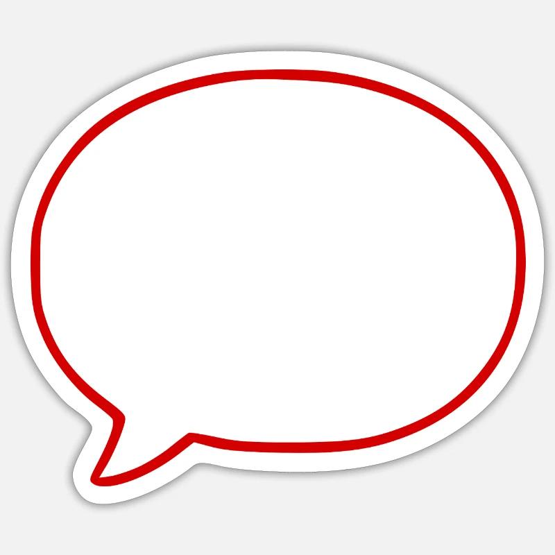 Personalize your own speech bubble comic Sticker size S (10 x 10 cm)