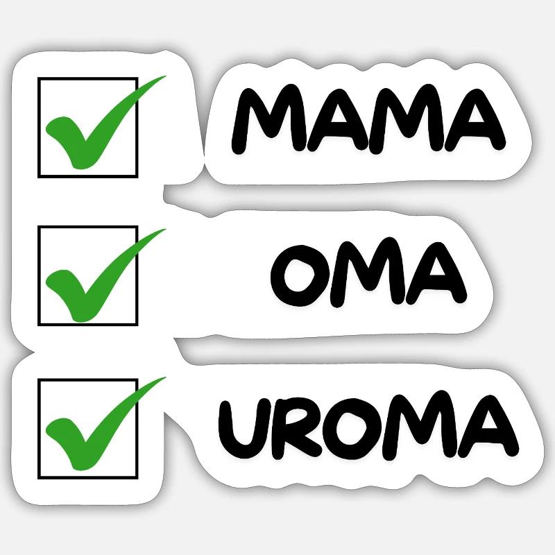 UROMA Checkliste - Sticker Größe S (10 x 10 cm) - Mattweiß