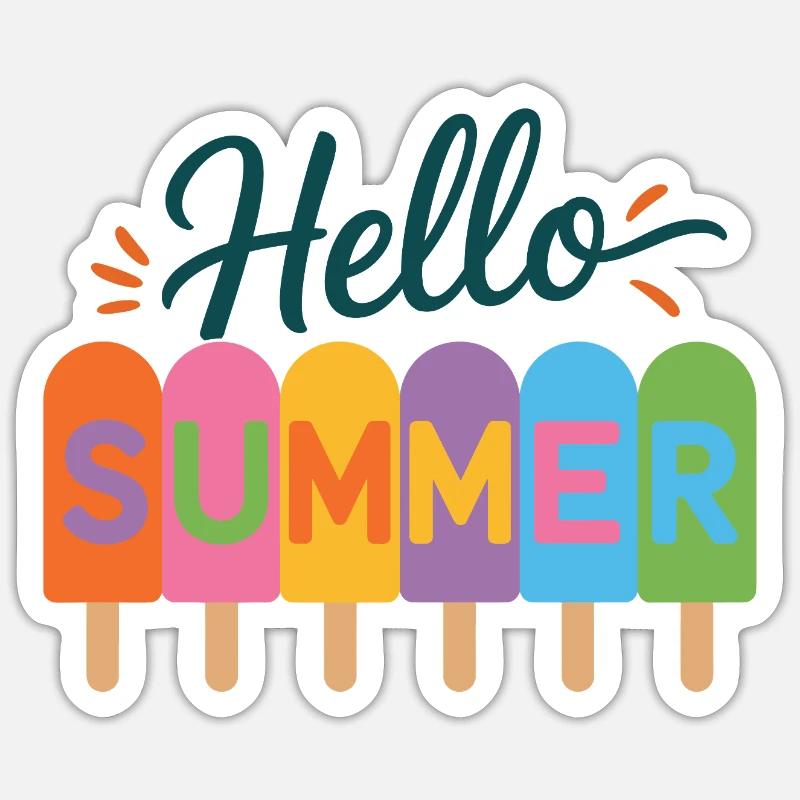 Hello Summer Sticker size S (10 x 10 cm)