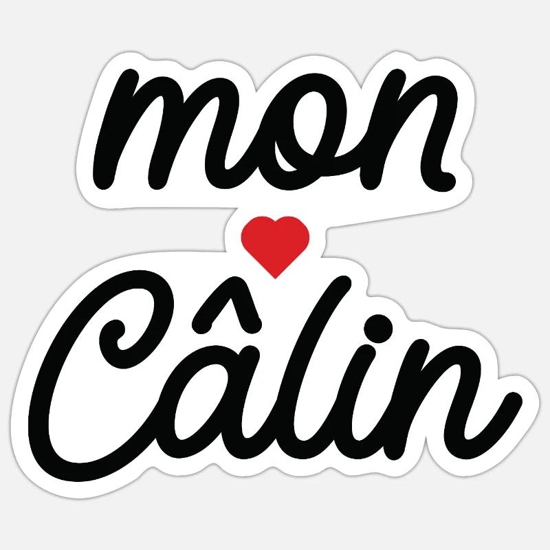 My Hug Script Red Heart Sticker size S (10 x 10 cm)