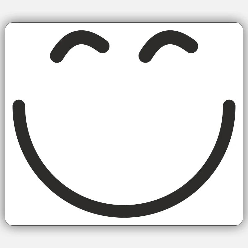 Smiley. Minimal. Positive. - Sticker size S (10 x 10 cm) - white matte