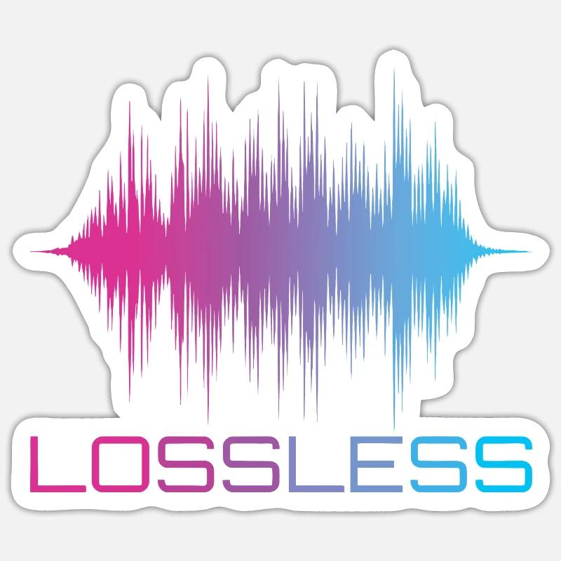 Format audio sans perte Son audiophile Sticker taille S (10 x 10 cm)