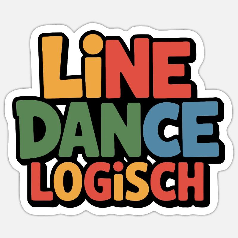 Line Dance Logical Sticker size S (10 x 10 cm)