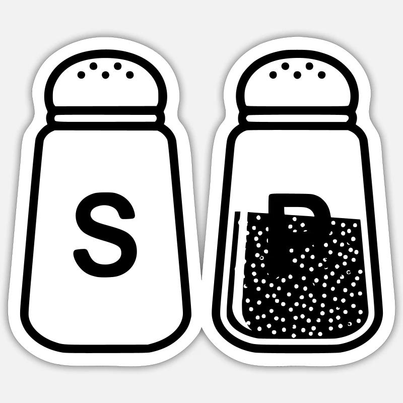 Salt and Pepper Shaker Set Sticker size S (10 x 10 cm)