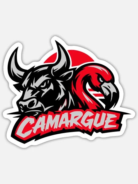 Camargue - Sticker Größe S (10 x 10 cm) - Mattweiß