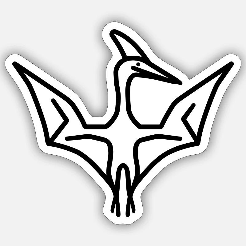 Pterodactyl - Sticker size S (10 x 10 cm) - white matte