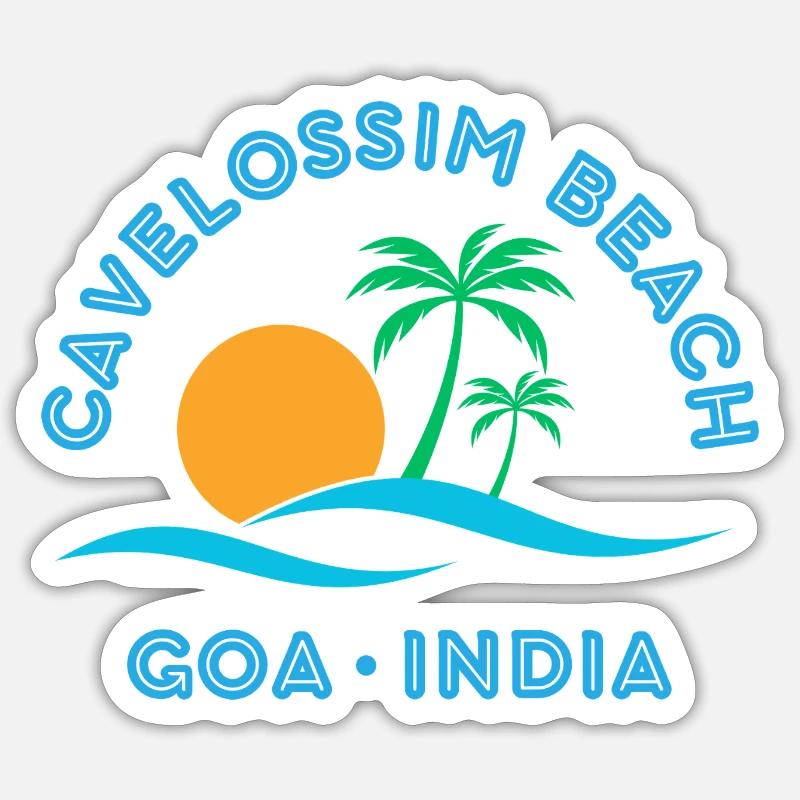Goa Beach Sunset Palms Sticker size S (10 x 10 cm)