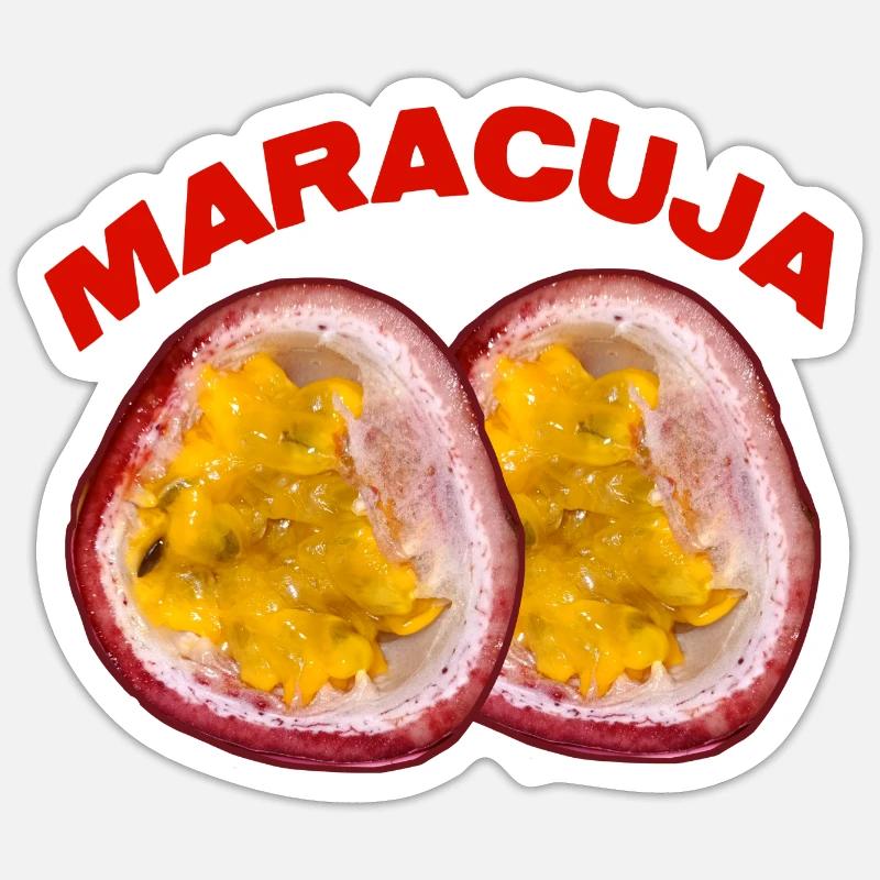 Passion fruit love fruit - Sticker size S (10 x 10 cm) - white matte
