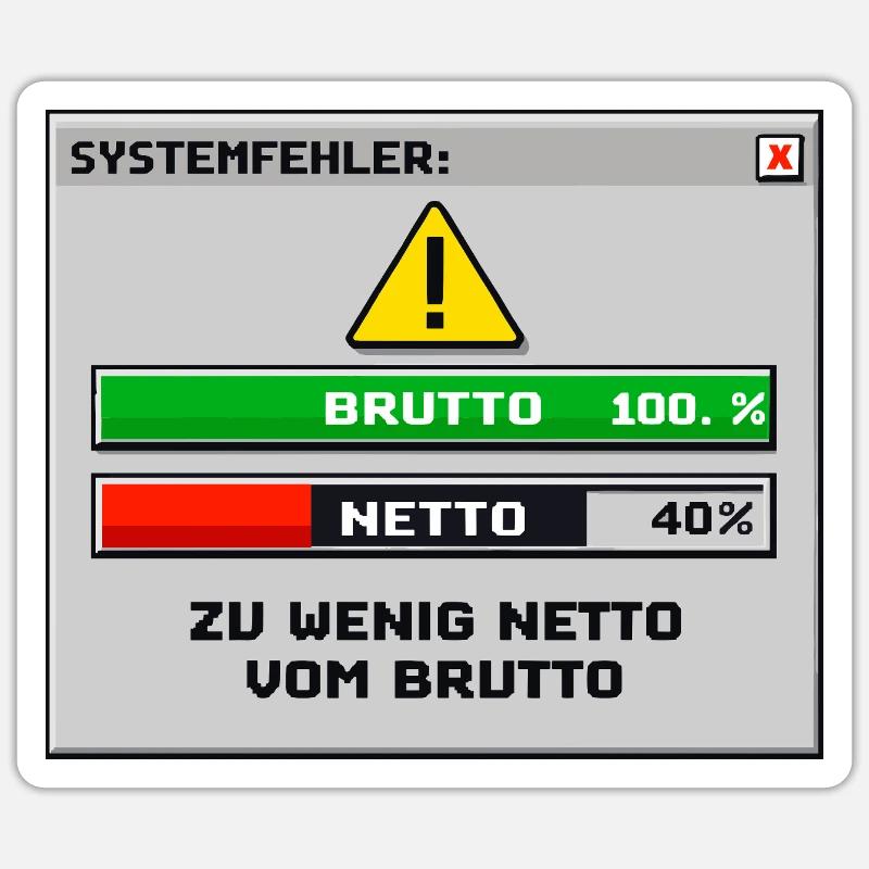 Erreur système trop faible nette de brut Sticker taille S (10 x 10 cm)