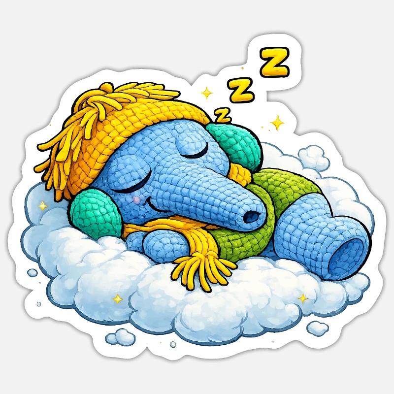 Leo Longnose Sleeping Sticker size S (10 x 10 cm)