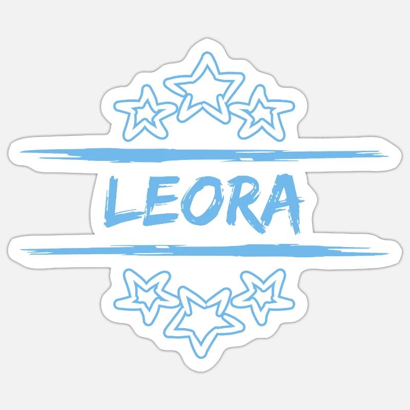 Leora comme nom de naissance Sticker taille S (10 x 10 cm)
