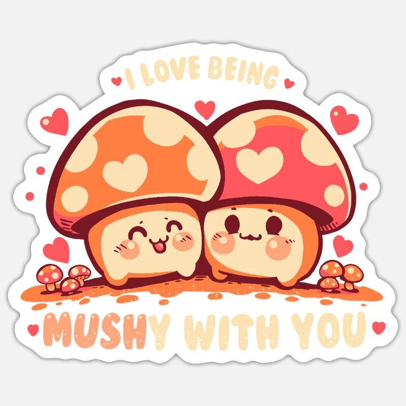 Mit dir MUSHy sein Sticker Größe S (10 x 10 cm)