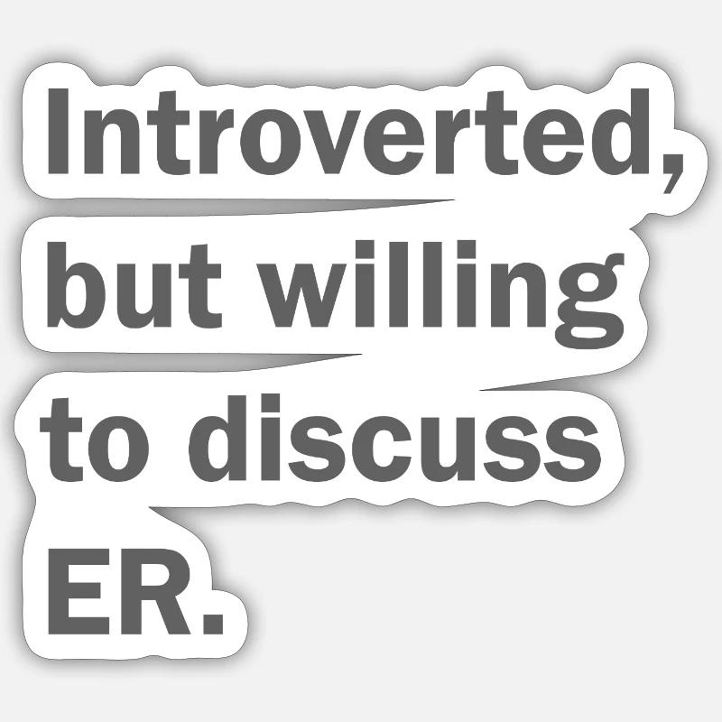ER - Sticker taille S (10 x 10 cm) - blanc mat