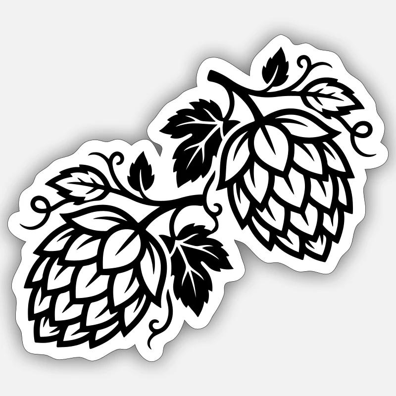 Hops Symbol Brewery - Sticker size S (10 x 10 cm) - white matte