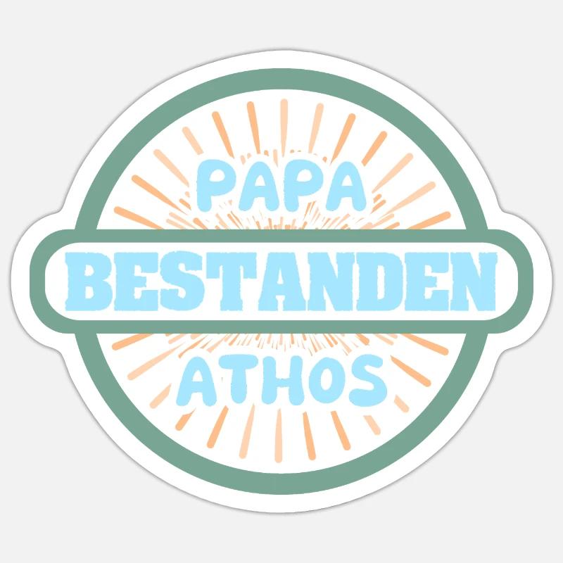 Athos comme nom - Sticker taille S (10 x 10 cm) - blanc mat