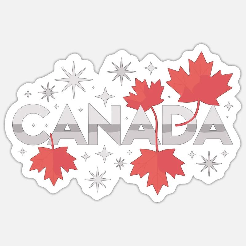 Idée cadeau pour la feuille d’érable du Canada Sticker taille S (10 x 10 cm)