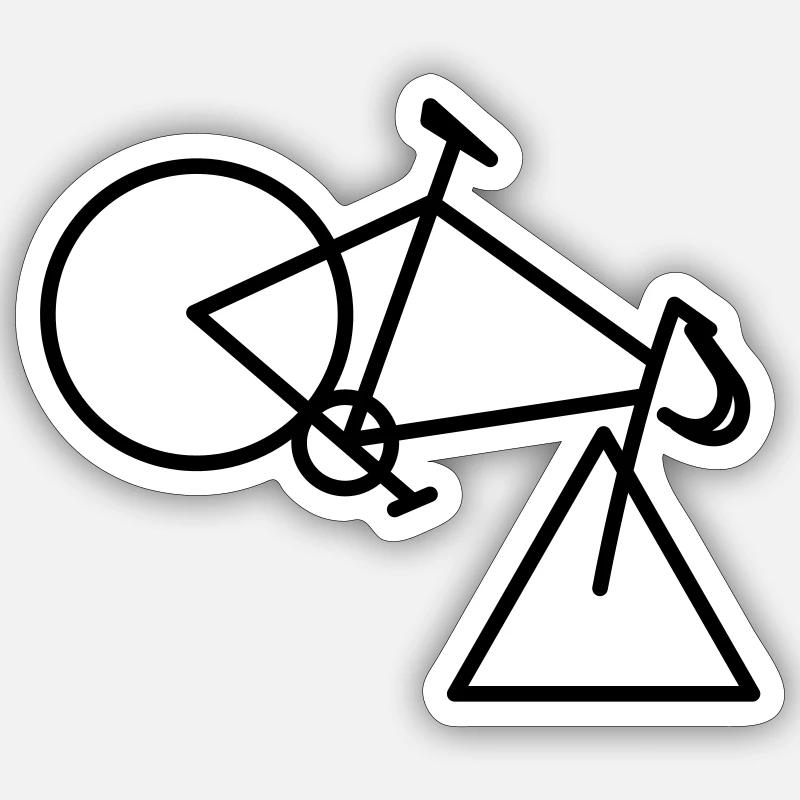 tri-cycle - Sticker size S (10 x 10 cm) - white matte