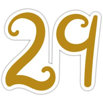 29 - Sticker size S (10 x 10 cm) - white matte - Front