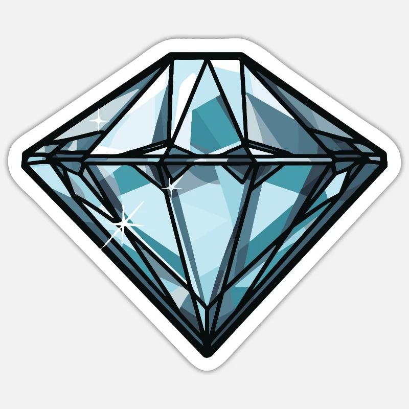 Diamond Symbol - Sticker size S (10 x 10 cm) - white matte