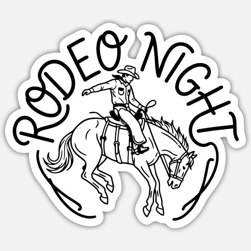 Rodeo - Sticker Größe S (10 x 10 cm) - Mattweiß