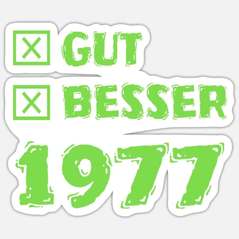 1977 - Sticker Größe S (10 x 10 cm) - Mattweiß