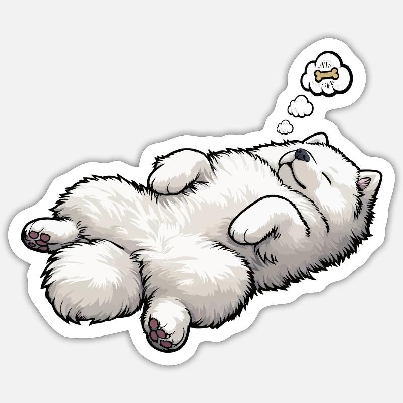 Samoyed Samoyed Owner Samoyed Lovers - Sticker size S (10 x 10 cm) - white matte