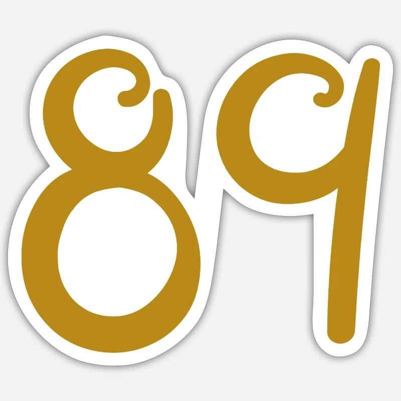 89 - Sticker Größe S (10 x 10 cm) - Mattweiß