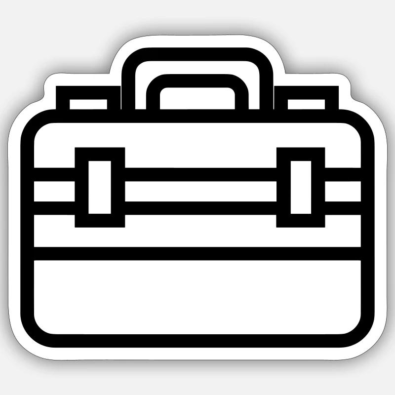 Toolbox - Sticker size S (10 x 10 cm) - white matte