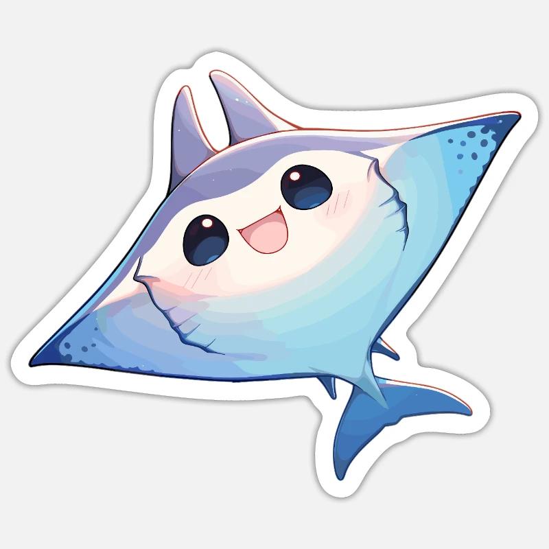Rays Manta Rays - Sticker size S (10 x 10 cm) - white matte