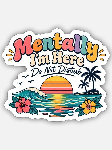 Mentally unavailable - Sticker Größe S (10 x 10 cm) - Mattweiß
