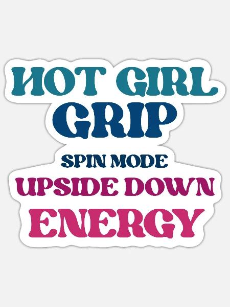 Upside-Down Energy Spin - Sticker Größe S (10 x 10 cm) - Mattweiß