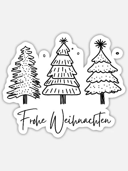 Weihnachten, Ugly Christmas Sweater - Sticker Größe S (10 x 10 cm) - Mattweiß