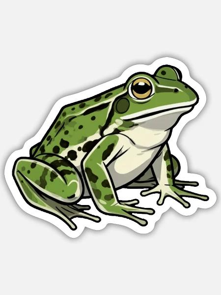 Frosch  - Sticker Größe S (10 x 10 cm) - Mattweiß