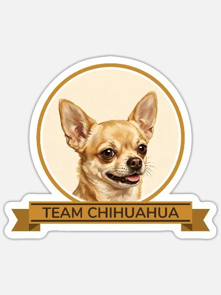 Team Chihuahua - Sticker Größe S (10 x 10 cm) - Mattweiß