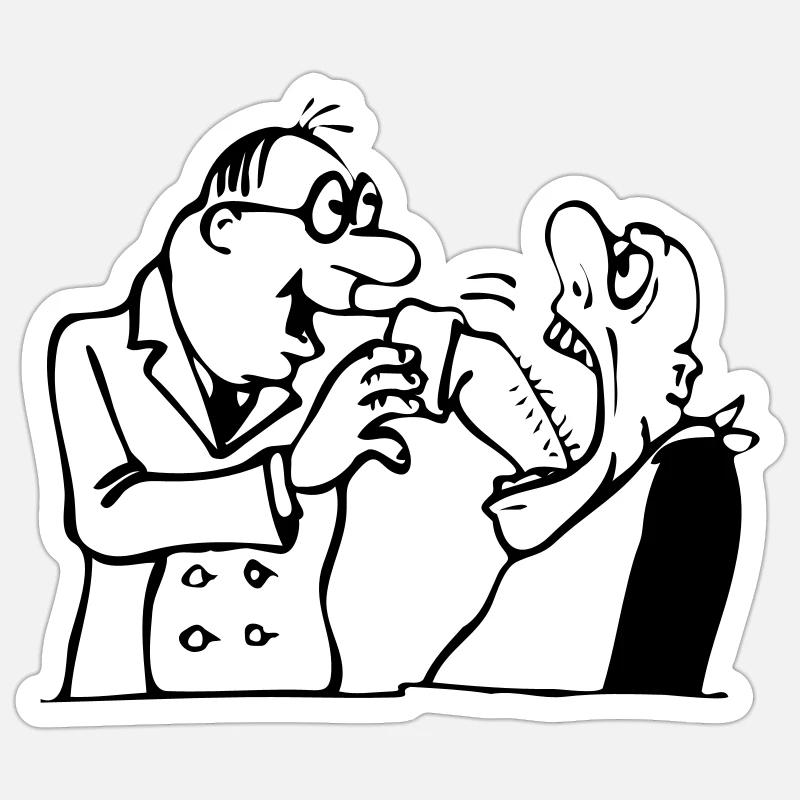 Dentiste Sticker taille S (10 x 10 cm)