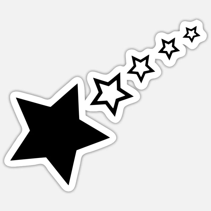 Sternchen - Sticker Größe S (10 x 10 cm) - Mattweiß