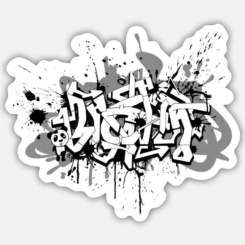 Graffiti - Sticker taille S (10 x 10 cm) - blanc mat