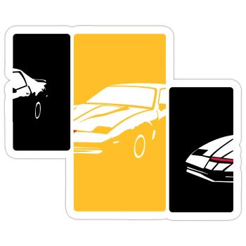transam1 - Sticker taille S (10 x 10 cm) - blanc mat - Devant