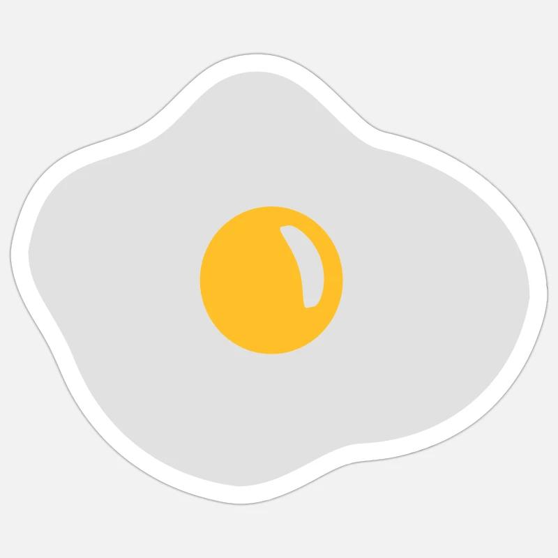 Fried egg Sticker size S (10 x 10 cm)