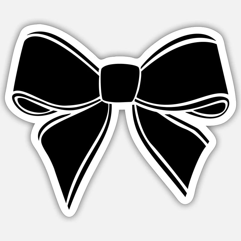 Schleife - Sticker Größe S (10 x 10 cm) - Mattweiß