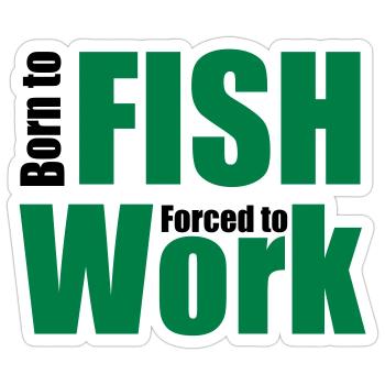 fishing - Sticker size S (10 x 10 cm) - white matte - Front