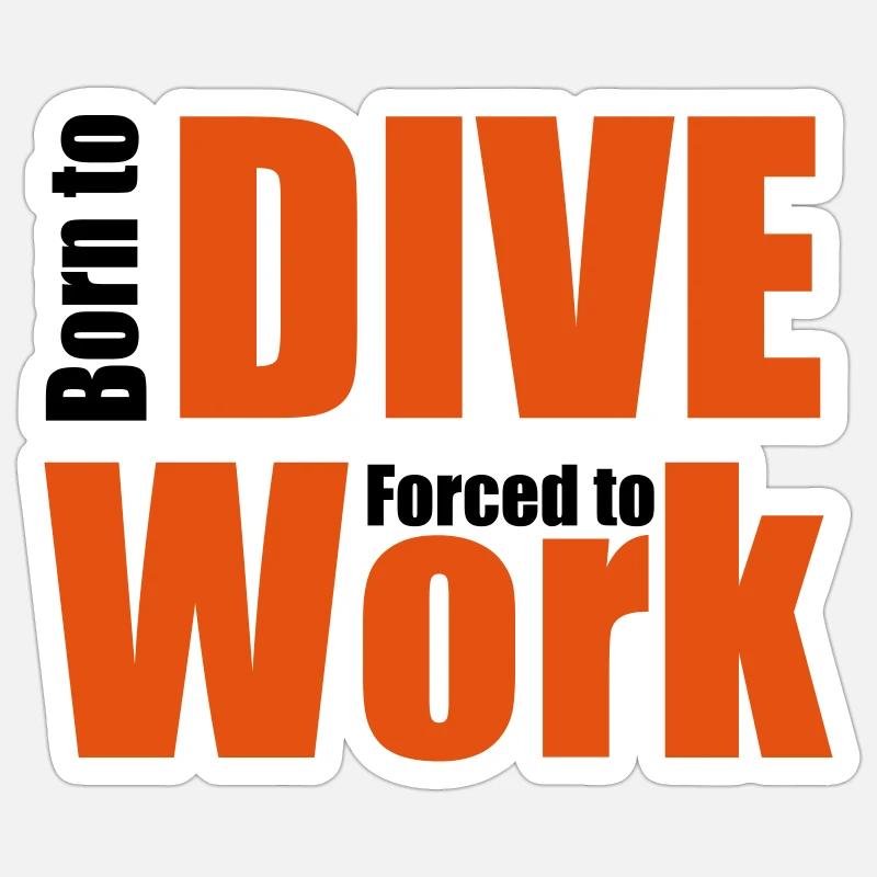 diving - Sticker size S (10 x 10 cm) - white matte