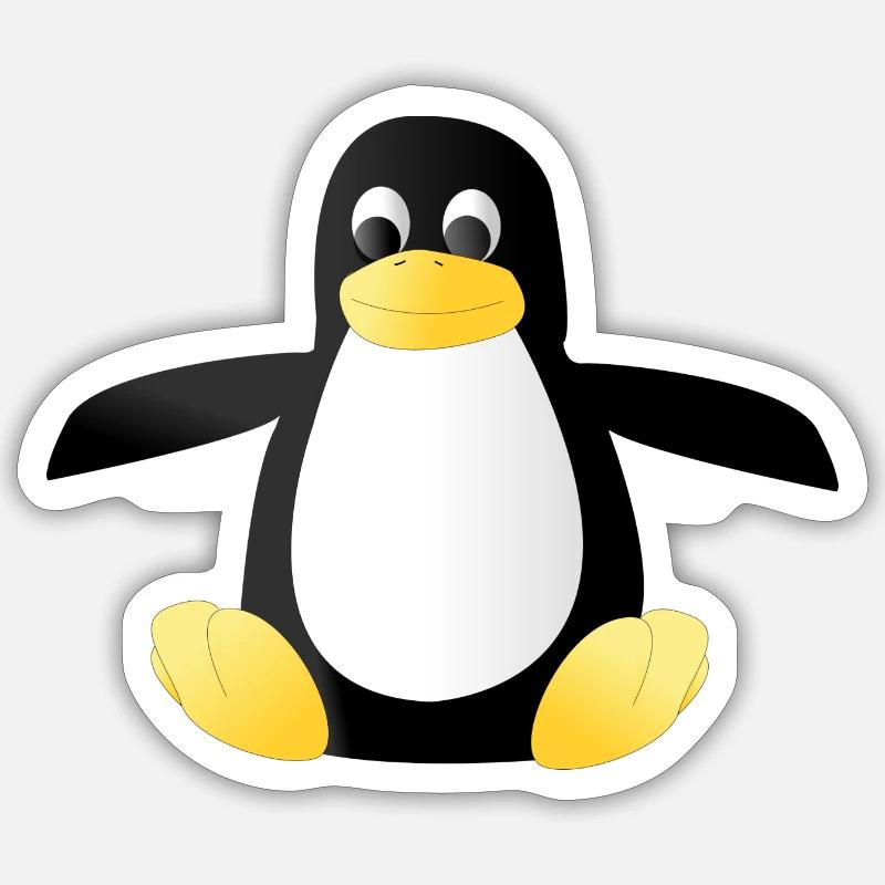 penguin202 - Sticker Größe S (10 x 10 cm) - Mattweiß