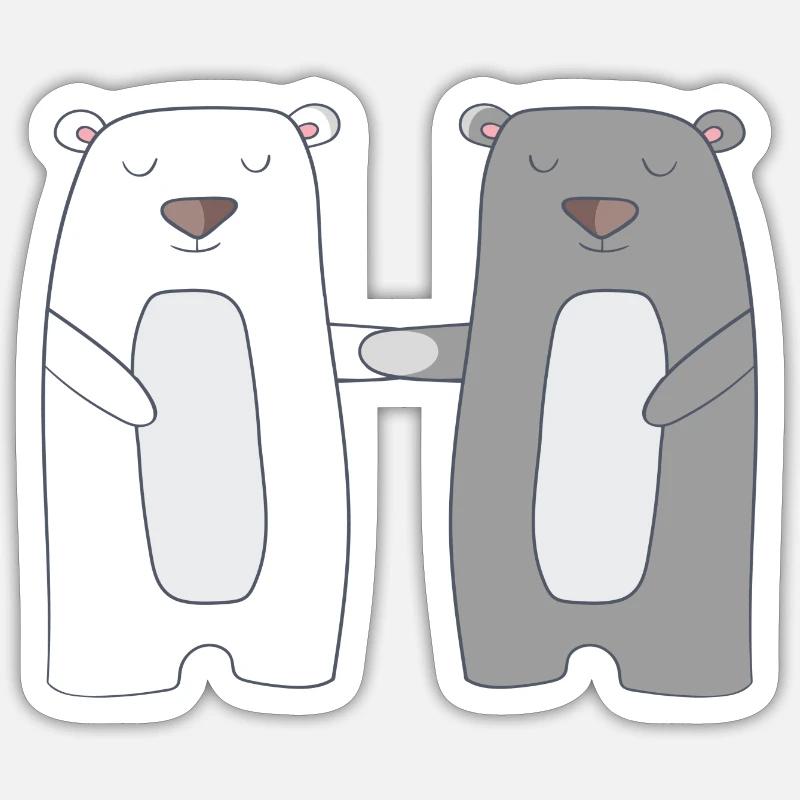 Bears - Sticker size S (10 x 10 cm) - white matte