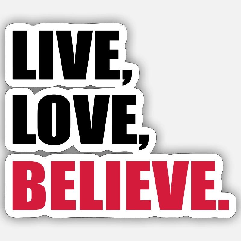 La foi - Sticker taille S (10 x 10 cm) - blanc mat