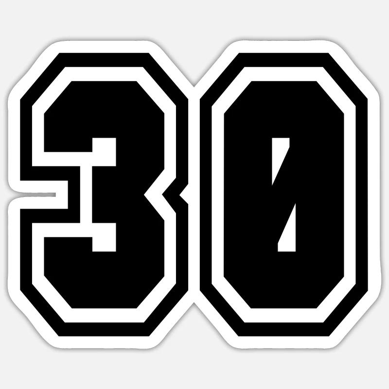 30 - Sticker size S (10 x 10 cm) - white matte
