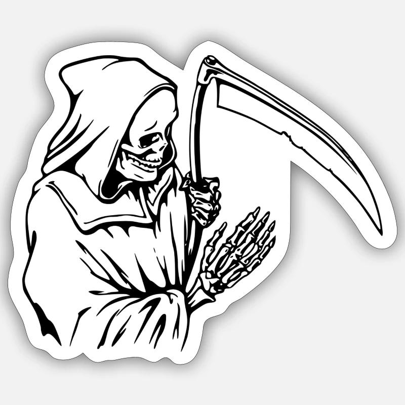 mietitore - Sticker formato S (10 x 10 cm) - bianco opaco