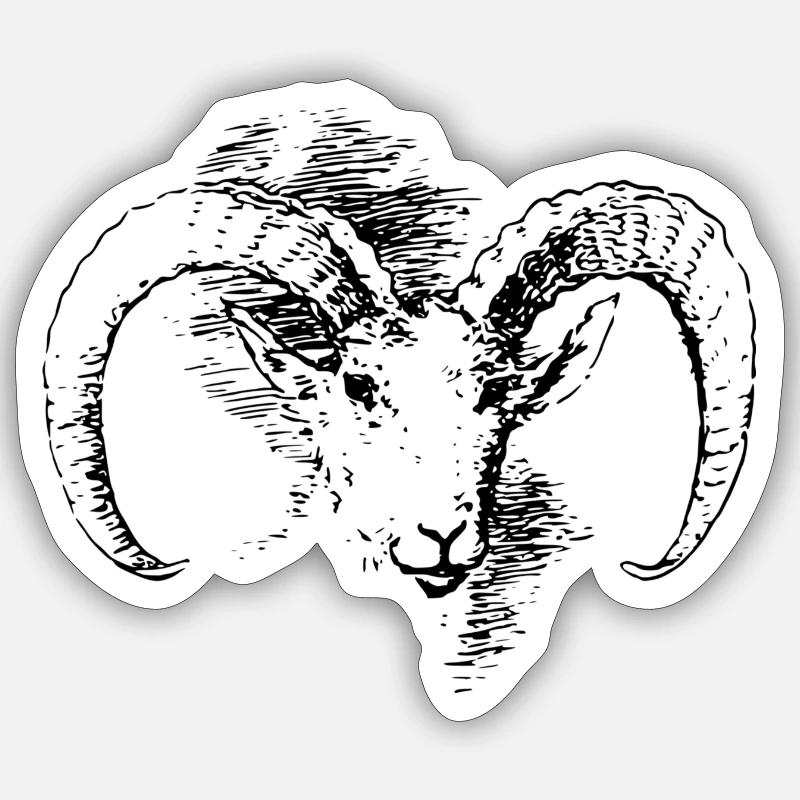 bouc Sticker taille S (10 x 10 cm)