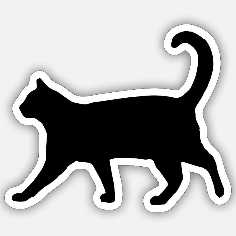 Cat. - Sticker size S (10 x 10 cm) - white matte