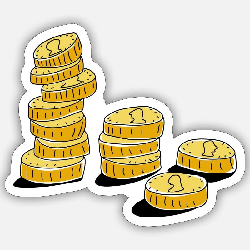 pièces - Sticker taille S (10 x 10 cm) - blanc mat